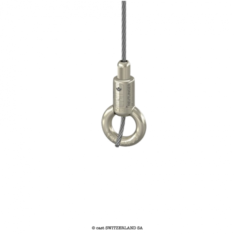 Seilhalter Typ 50SV III mit Ring, 4-5mm, 60/90kg | 1:10 | vernickelt