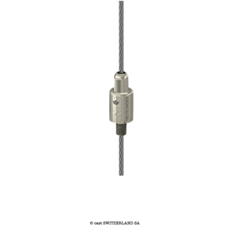 Seilhalter Typ 50SV III M12, 4-5mm, 60/90kg | 1:10 | vernickelt | M12x17