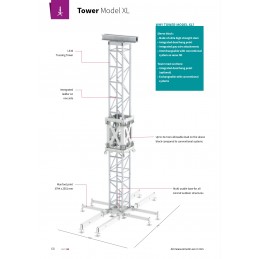 L53TOW-L050 Gerade 4-Punkt XL Towertraverse Länge 50cm 