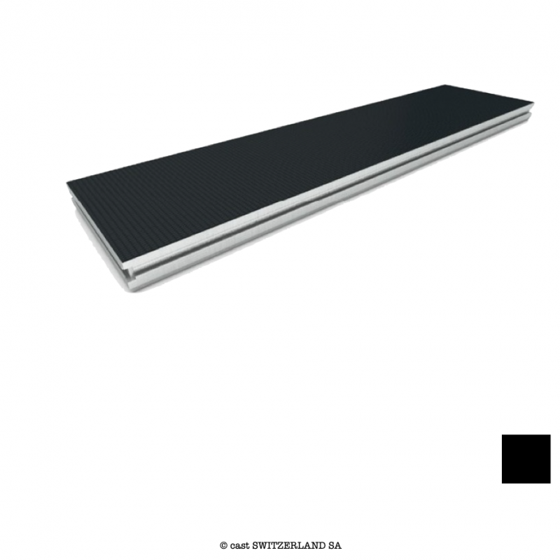 stage82 MODEL M rechteckig 200 x 50cm | schwarz Hexa antirutsch Oberfläche