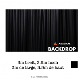 BACKDROP, 320g/m2 | 3m de large, 3.5m de haut | noir