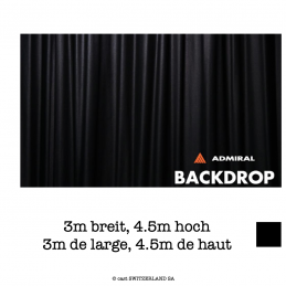 BACKDROP, 320g/m2 | 3m breit, 4.5m hoch | schwarz