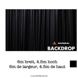 BACKDROP, 320g/m2 | 6m de largeur, 4.5m de haut | noir