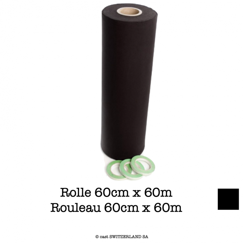 DECO MOLTON, 160g/m2 | Rolle 60cm x 60m | schwarz