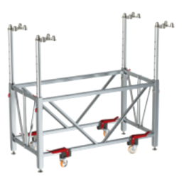 ARENA FRAME single | silber | H 120-190cm