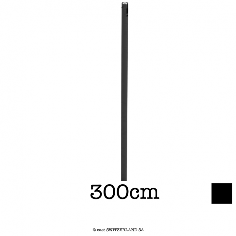 Stick82 POLE | couvert de poudre noir, 300cm