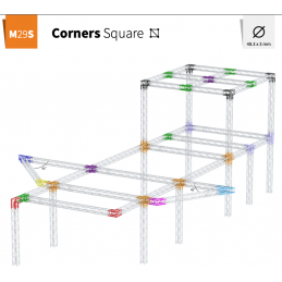 M29S-C201 Ecke 2-Weg 45° | schwarz, 100cm