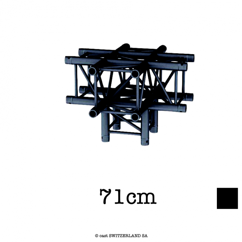 M29S-C524 Ecke 5-Weg CROSS + Leg | schwarz, 71cm