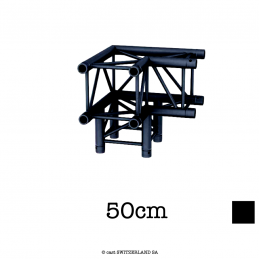 M29S-C312 Ecke 3-Weg 90° + Leg | schwarz gloss, 50cm