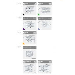 M29S-C317 Ecke 3-Weg T-JOINT | schwarz gloss, 71cm