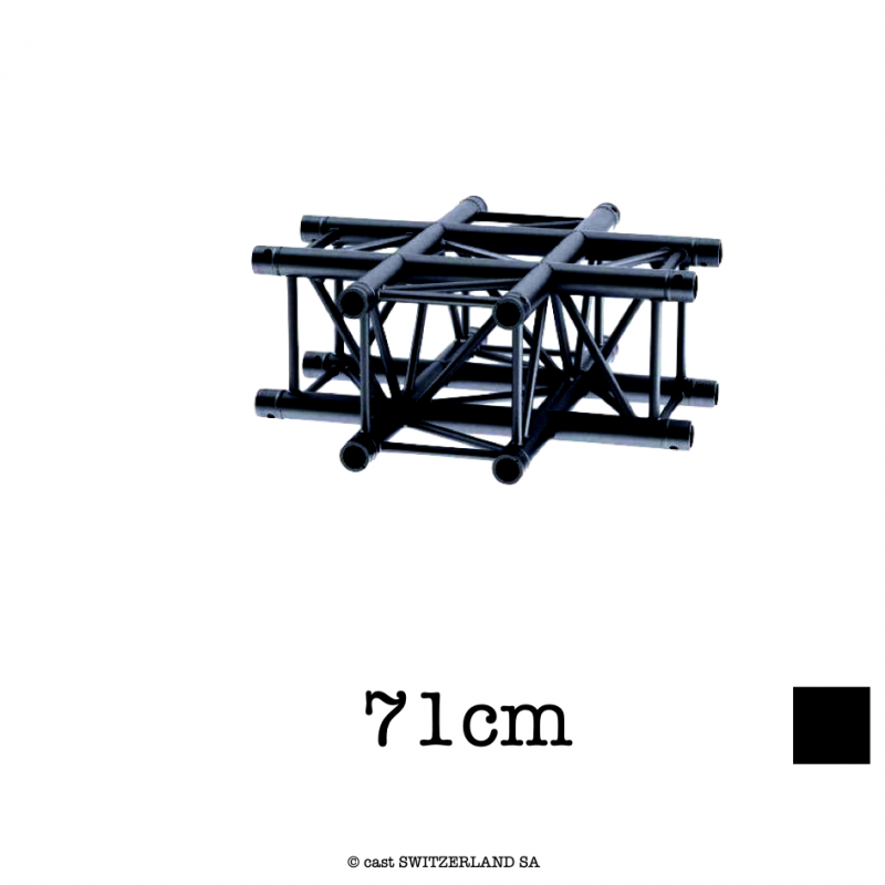 M29S-C416 Ecke 4-Weg CROSS | schwarz gloss, 71cm