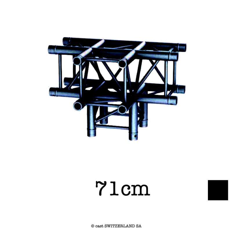 M29S-C420 Ecke 4-Weg T-JOINT + Leg | schwarz, 71cm