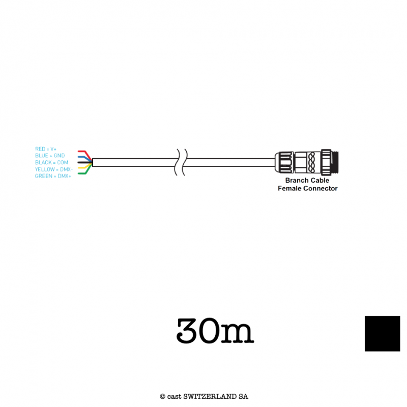 Branch-Kabel o.E. » Branch Female 5x0.34 | schwarz, 30m