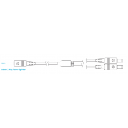 GO-Câble DC-Jack Splitter 2-voies 2x1.5 | noir, 0.35m
