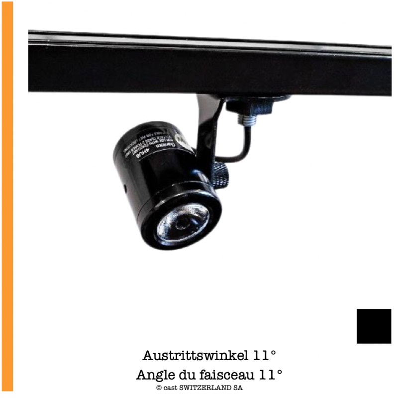 PRECISION Z 1W SPOT mit Eutrac LV Adapter | Amber 585nm-595nm | schwarz