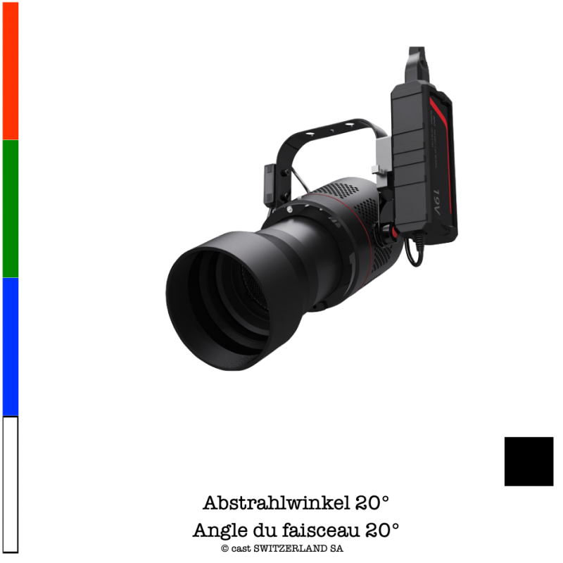 P3S SPOT LIGHT 90W | 20° | RGBW | noir