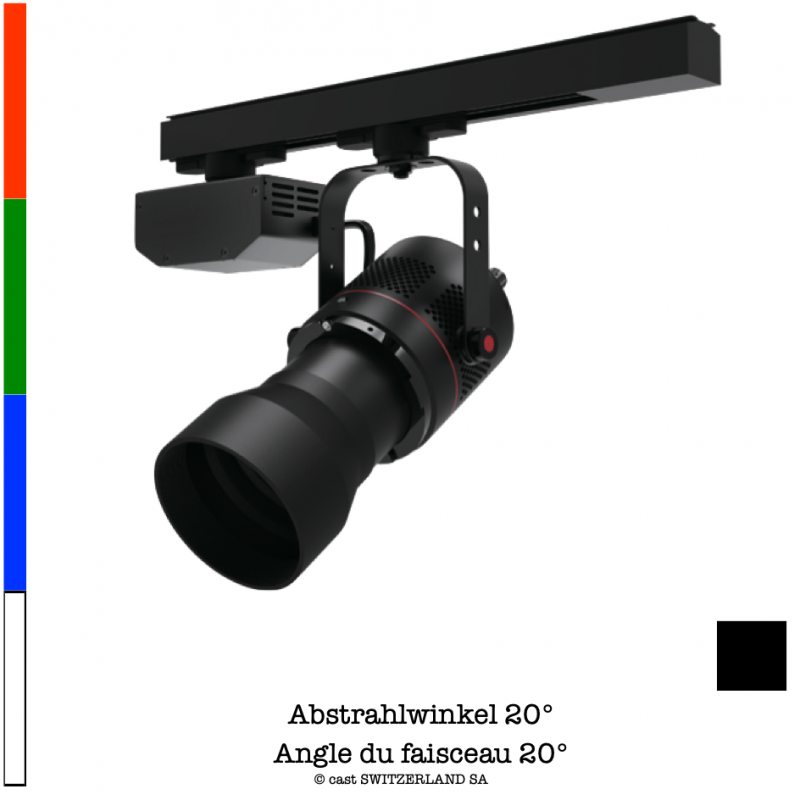 P3S TRACK SPOT LIGHT 90W | 20° | RGBW | schwarz