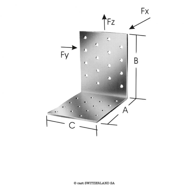 Équerre de plaque perforée 70938000 | UE 50