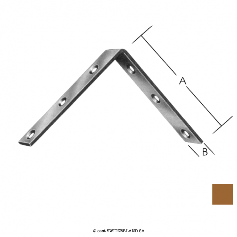 Stuhlwinkel stark 181100 B | braun kunststoffbeschichtet | VE 20