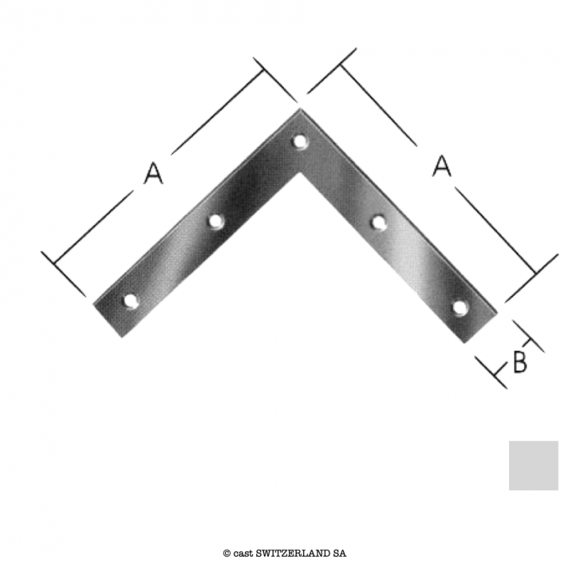 Équerre plate 187160 Z | galvanisé | UE 20