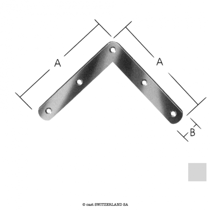 Équerre plate 188100 Z | galvanisé | UE 20