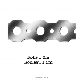 Bande perforée de suspension 1401012 W Rouleau 1.5m | blanc | UE 10