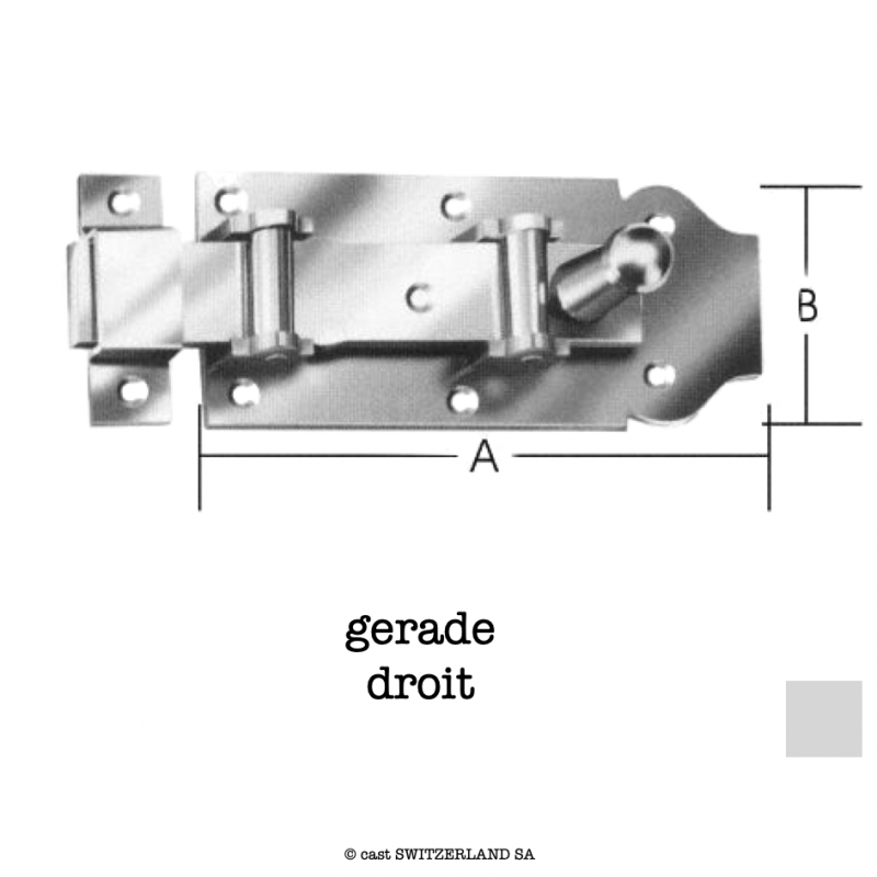 Rollenknopfriegel schwer 221160 Z gerade | verzinkt | VE 5