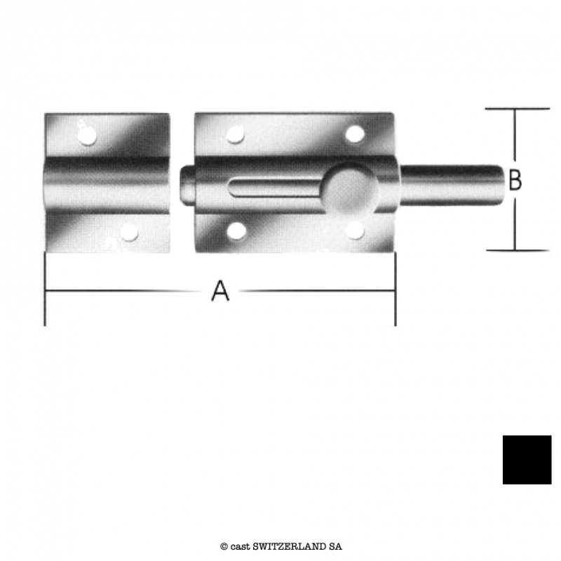 Bolzen-Knopfriegel 227080 BR | brüniert | VE 10