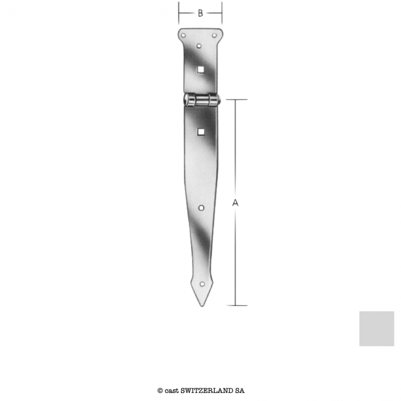 Penture à charnière à plat léger 62250 Z | galvanisé | UE 10