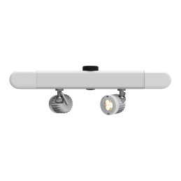 K2 mit 2 LED-Spots fixed lithium battery | 12.6V | 4000K | weiss RAL 9005 fine texture