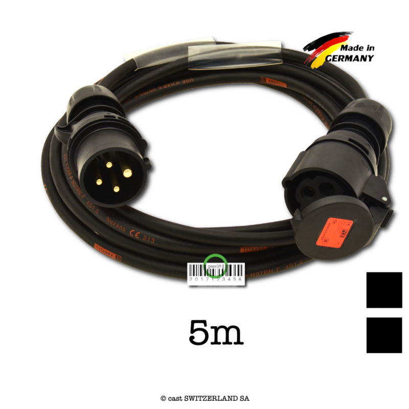 Kabel CEE16-4 PCE schwarz | TITANEX 4G1.5 | schwarz, 5m