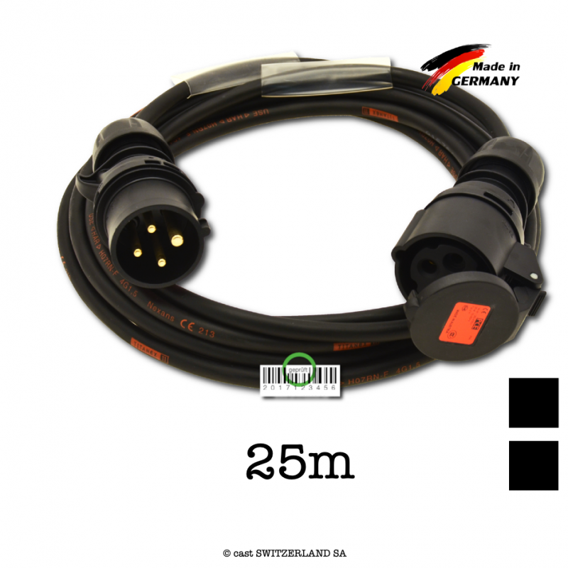 Kabel CEE16-4 PCE schwarz | TITANEX 4G1.5 | schwarz, 25m