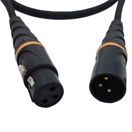 Mikrofonkabel XLR3 vergossen 2x0.22 | schwarz, 1m