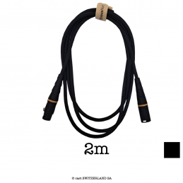 Câble de micro XLR3 moulé 2x0.22 | noir, 2m
