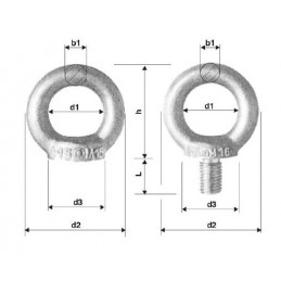 Ringmutter DIN 582/M6, 80kg | schwarz