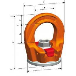 Ecrou à anneau PLGW-SH M8, 300kg | orange