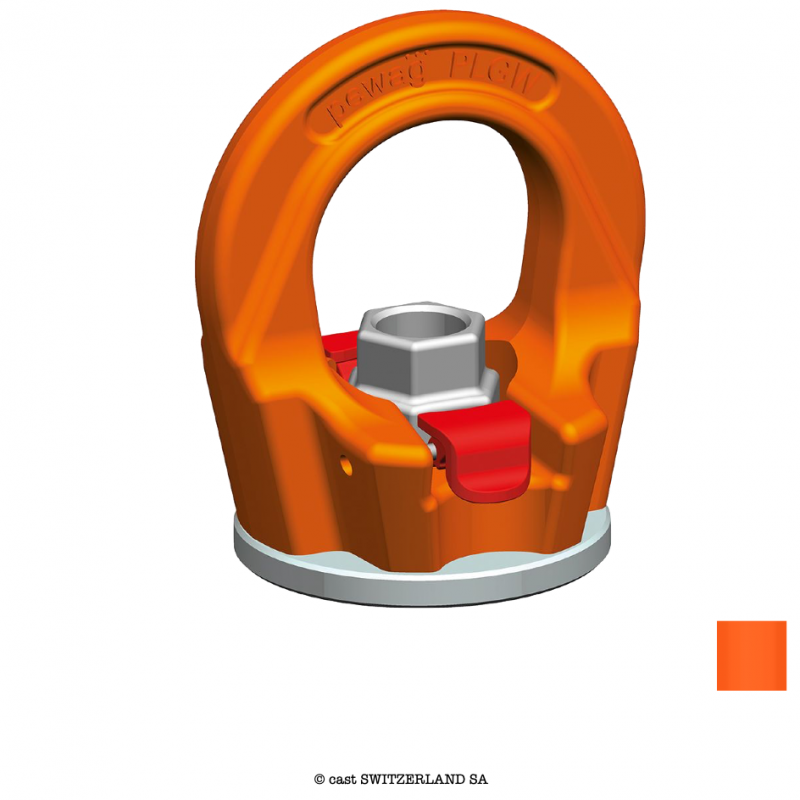 Ecrou à anneau PLGW-SH M10, 500kg | orange