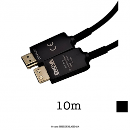 Câble HDMI fibre hybride 2.1, 8K@60Hz, LSZH | noir, 10m