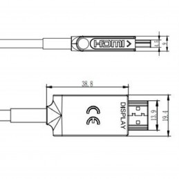 HDMI Kabel Hybridfaser 2.1, 8K@60Hz, LSZH | schwarz, 30m