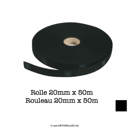 LACETTE Rouleau 20mm x 50m, 10kg | noir