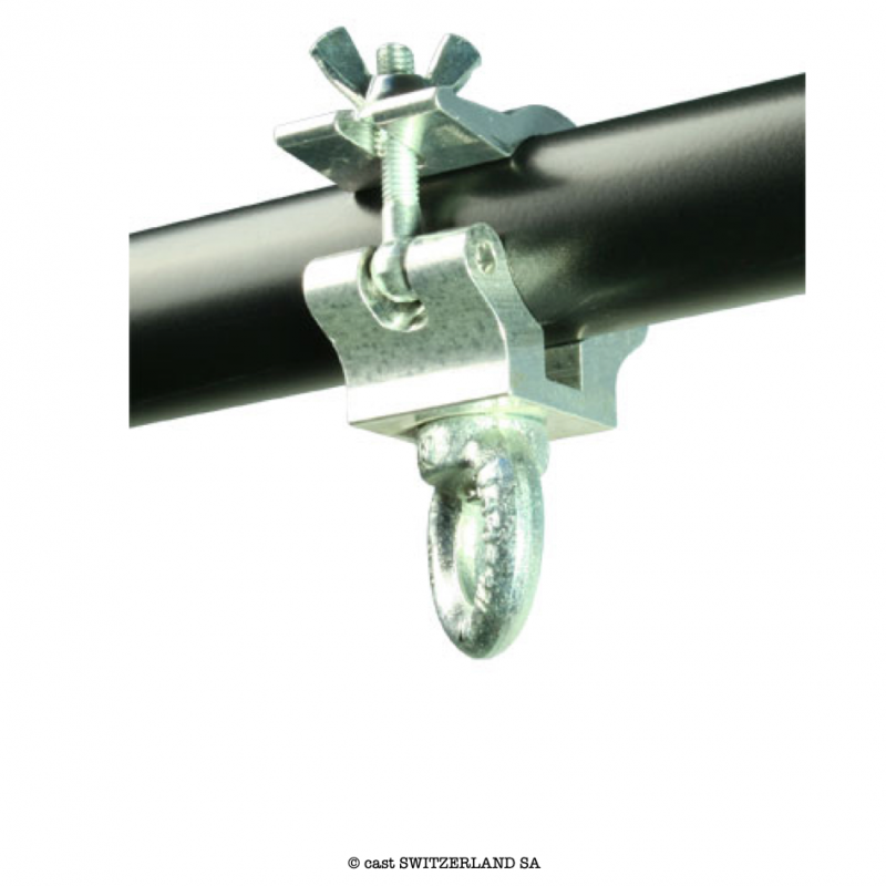 Atom Hanging Clamp - 38mm, 100kg | aluminium poliert