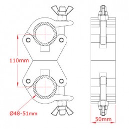 Parallel Coupler, 750kg | aluminium poli