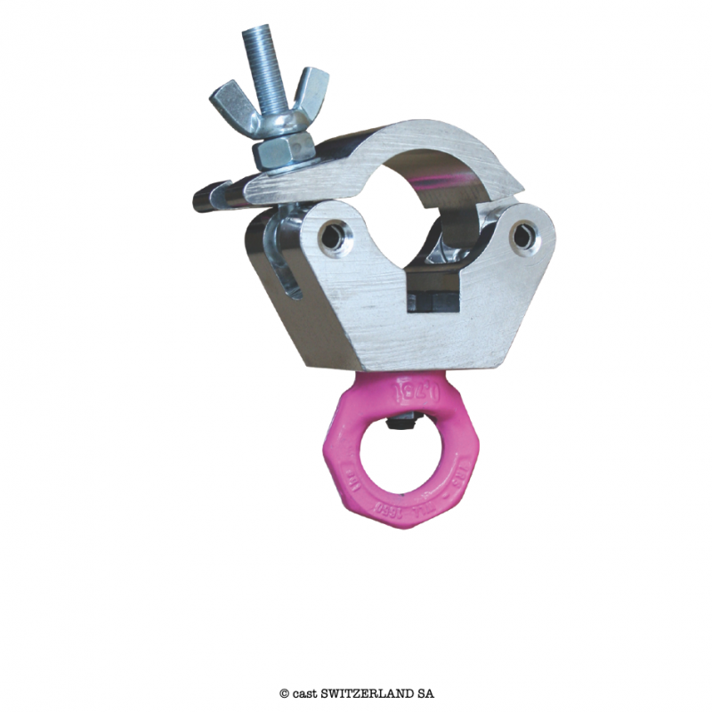 Hanging Clamp avec Pink Eye, 750kg | aluminium poli