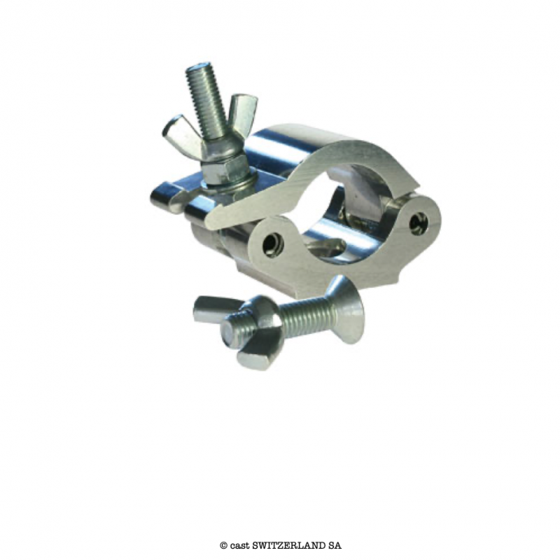 Low Profile Hook Clamp, 500kg | aluminium poliert