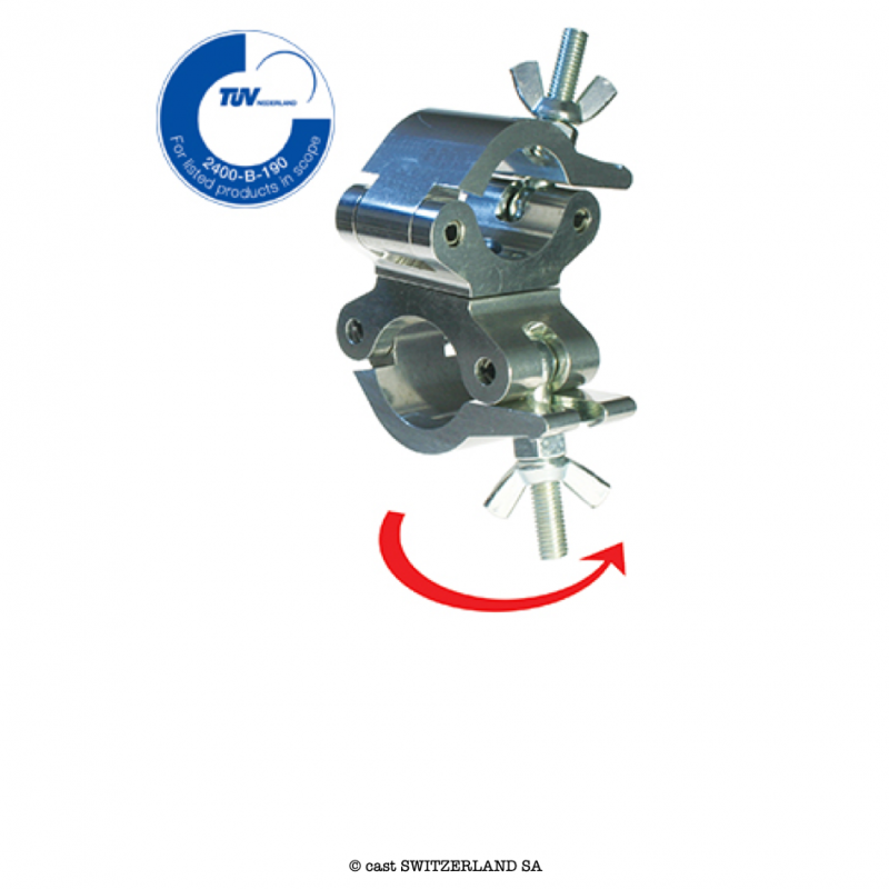 Low Profile Swivel Coupler, 500kg | aluminium poli