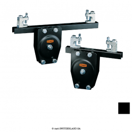 Girder Channel avec flange clamps, 150kg | 75-150mm | noir