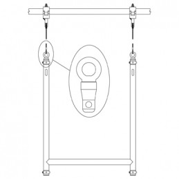 Half Connector mit Eye Bolt, 100kg