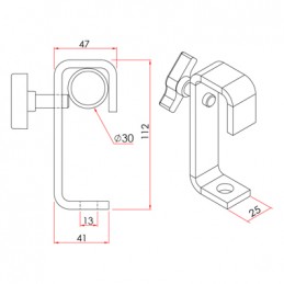 30mm Hook Clamp, 15kg | galvanisé