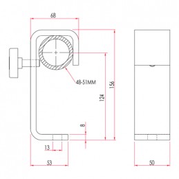 50mm Heavy Duty Hook Clamp, 150kg | noir