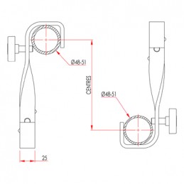 90 Deg Double Ended Hook Clamp - 150mm Ctrs, 40kg | verzinkt